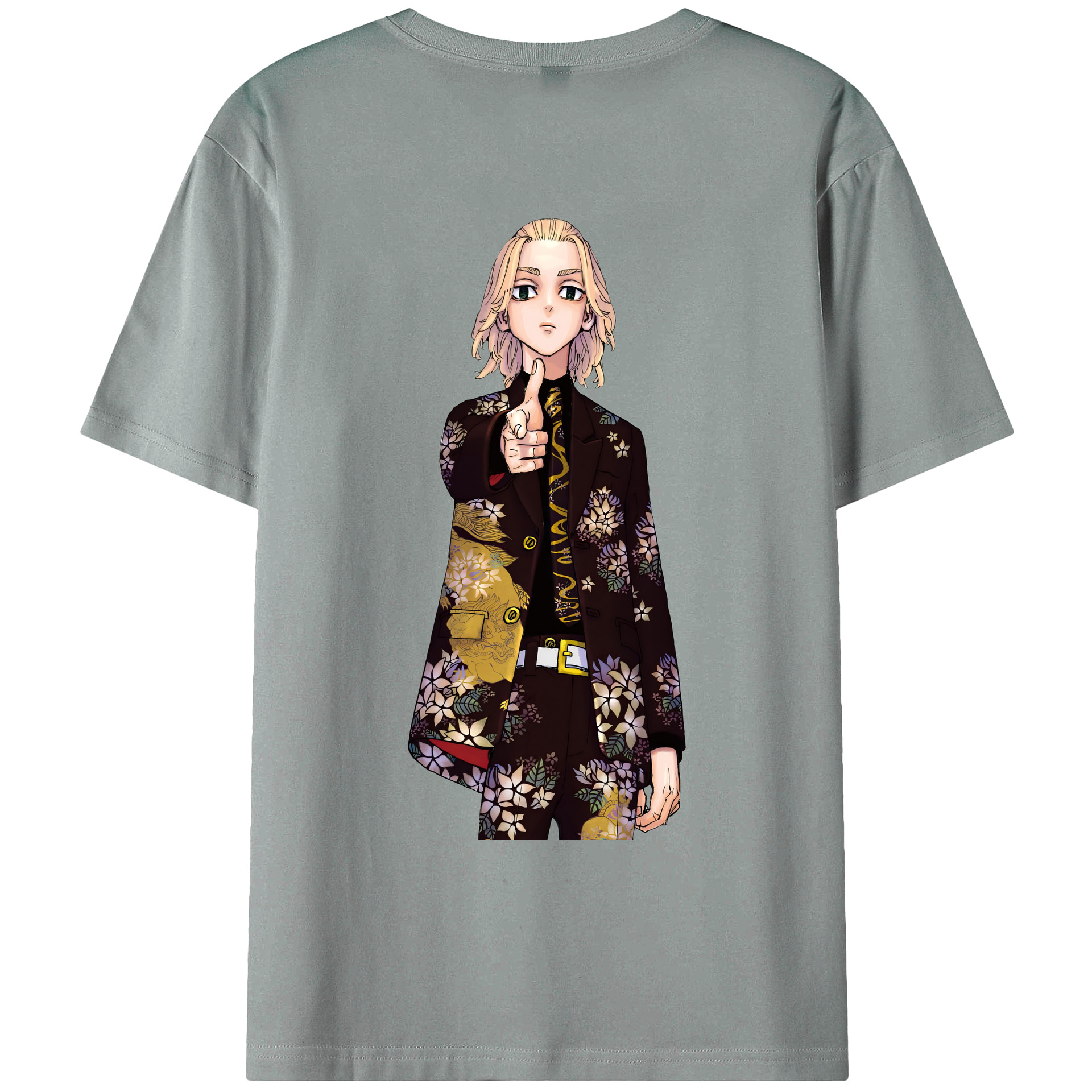 （画像用） 東京リベンジャーズ Tokyo Revengers 綿100％ メンズ半袖Tシャツ（バックプリント） 通気性